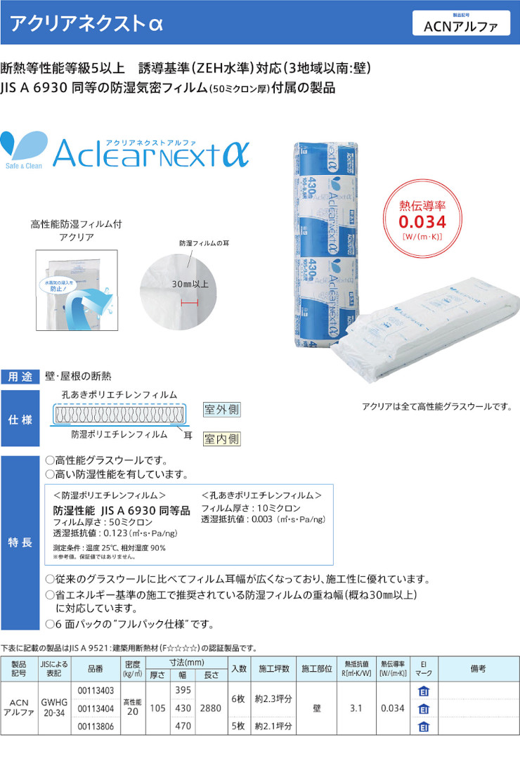 旭ファイバーグラス マットエース アクリア 断熱材 激安 価格 グラスウール 商品画像07