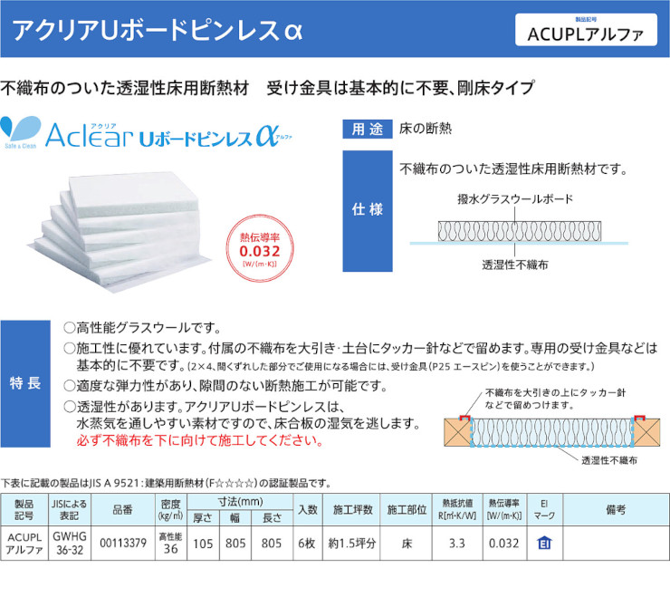 旭ファイバーグラス マットエース アクリア 断熱材 激安 価格 グラスウール 商品画像10