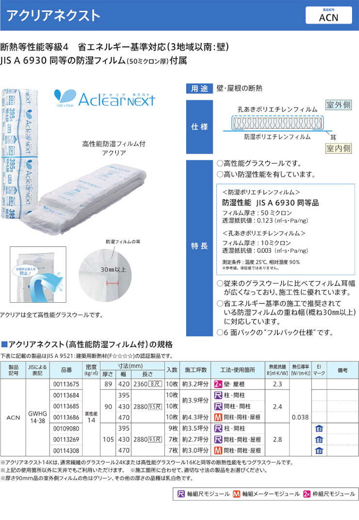 旭ファイバーグラス マットエース アクリア 断熱材 激安 価格 グラスウール 商品画像13