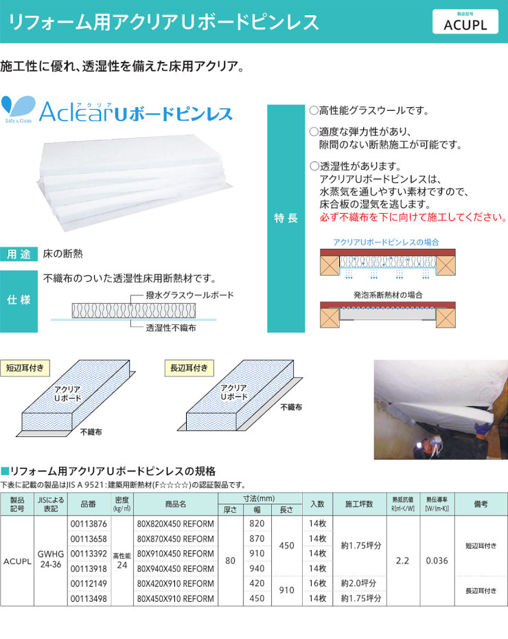 旭ファイバーグラス マットエース アクリア 断熱材 激安 価格 グラスウール 商品画像25