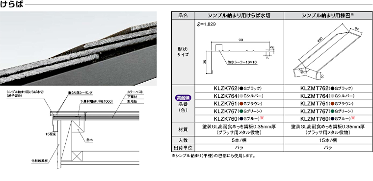 屋根材 屋根 激安 価格 格安 メーカー 安い 販売 ケイミュー 周辺部材・換気役物 イメージ27