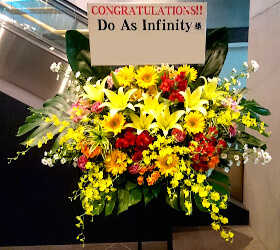 芸能人御用達 華麗な御祝花 ライブ　LIVE 東京 全国 コンサート花 スタンド花 Do As Infinity（どぅーあずいんふぃにてぃー）様へ 