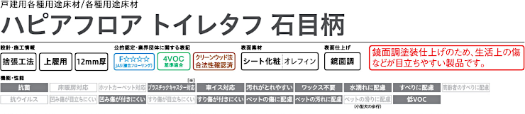 フローリング 床材 フローリング材 格安 激安 価格 安い 販売 通販 アウトレット メーカー 通信販売 大建工業 ハピアフロア トイレタフ 石目柄