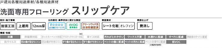 フローリング 床材 フローリング材 格安 激安 価格 安い 販売 通販 アウトレット メーカー 通信販売 大建工業 洗面専用フローリング スリップケア