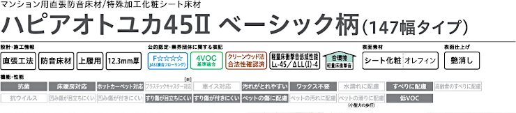 フローリング 床材 フローリング材 格安 激安 価格 安い 販売 通販 アウトレット メーカー 通信販売 大建工業 ハピアオトユカ45Ⅱ ベーシック柄